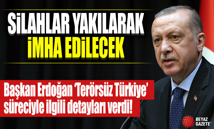 Silahlar yakılarak imha edilecek