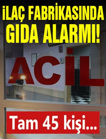 İlaç fabrikasında gıda alarmı! Tam 45 kişi...
