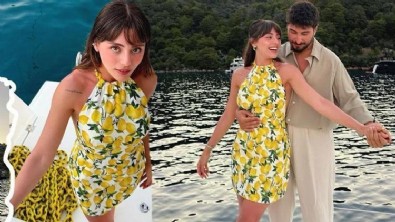 Oyuncu Sıla Türkoğlu sevgilisine poz verdi