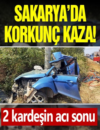 Sakarya'da korkunç kaza! 2 kardeşin acı sonu