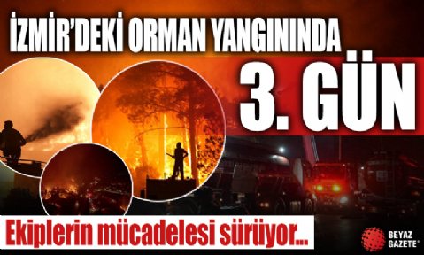 İzmir’deki orman yangınında 3. gün: Ekiplerin canla başla mücadelesi sürüyor...