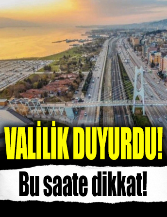 Valilik duyurdu: Saat 15.00'e dikkat sirenler çalacak