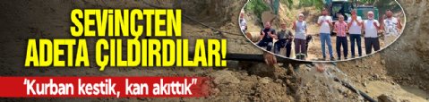 Sevinçten ne yapacağını şaşıran mahalleli: 'Kurban kestik, kan akıttık'