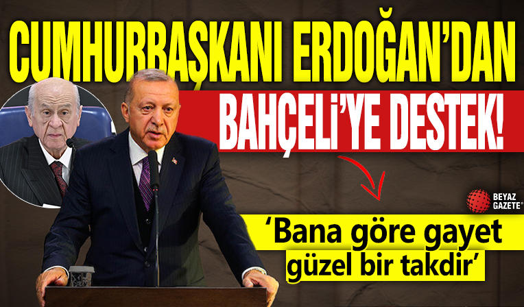 Cumhurbaşkanı Erdoğan'dan Bahçeli'ye destek! 'Bana göre gayet güzel bir takdir'