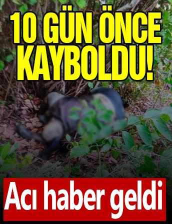 10 gün önce kayboldu: Cansız bedenine ulaşıldı