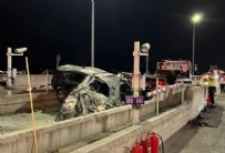 Kocaeli'de korkunç kaza: Otomobil bariyerlere saplandı Haberi
