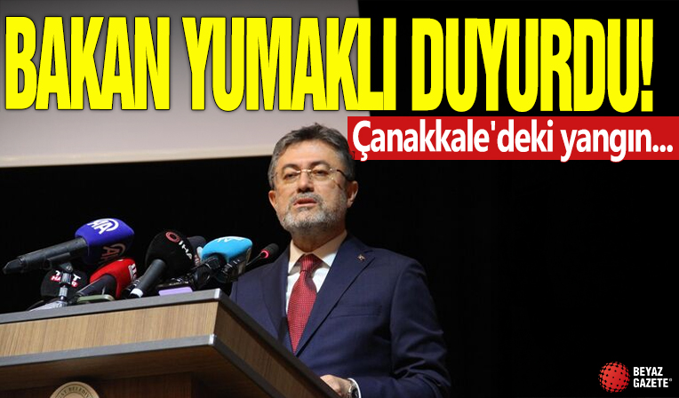 Bakan Yumaklı duyurdu: Çanakkale'deki yangın...