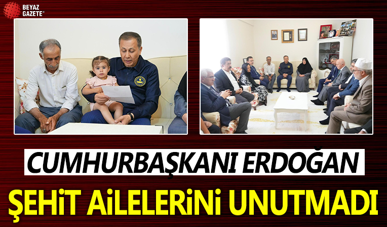 Cumhurbaşkanı Erdoğan'dan şehit ailelerine mektup: Ali Yerlikaya okudu