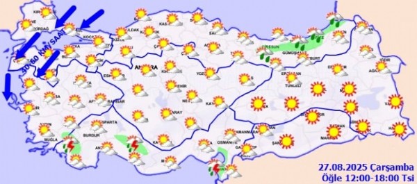 Meteoroloji: Sekiz ilde sağanak yağış bekleniyor