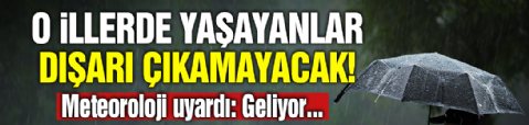 Meteoroloji: Sekiz ilde sağanak yağış bekleniyor