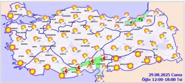 Meteorolojiden son dakika! İşte harita...