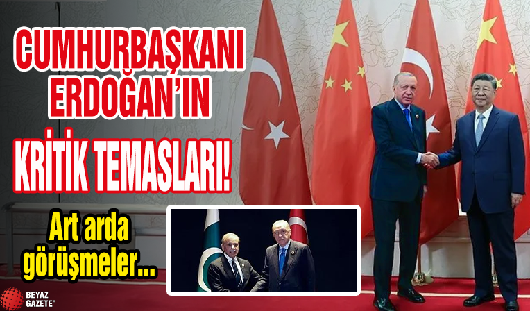 Cumhurbaşkanı Erdoğan Çin'de çok yoğun! Sıcak temaslar...