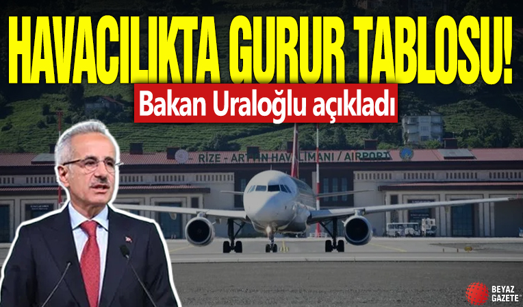 Havacılıkta gurur tablosu! Bakan Uraloğlu açıkladı