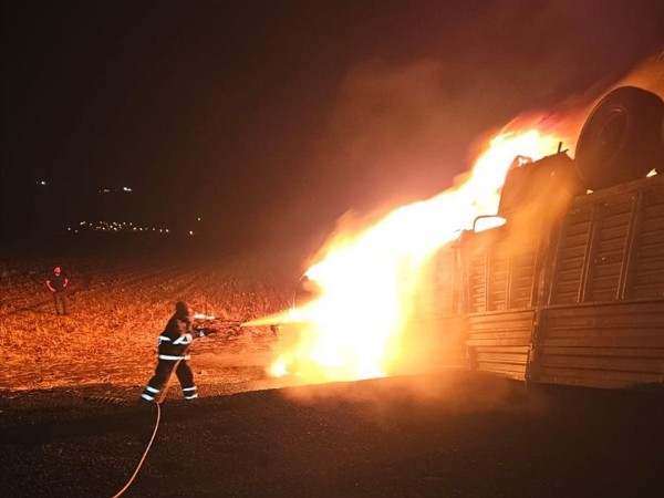 Önce devrildi sonra alev aldı! Yanarak can verdi