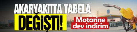 Akaryakıtta tabela değişti! Motorine dev indirim