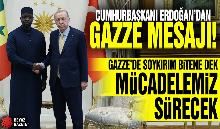 Cumhurbaşkanı Erdoğan'dan Gazze mesajı: Soykırım son bulana dek mücadelemiz sürecek
