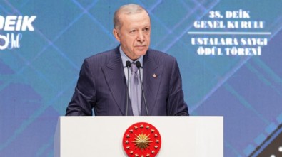 Cumhurbaşkanı Erdoğan Ustalara Saygı Ödül Töreni Programı'nda konuştu: 'Etrafımızı saran bu ateş çemberinden güçlü bir irade ortaya koyarak çıkabiliriz' Haberi