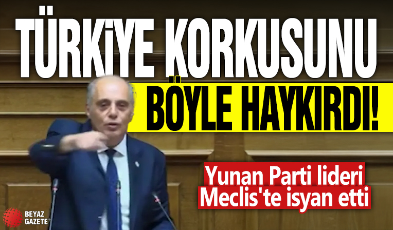 Türkiye korkusunu böyle haykırdı! Yunan Parti lideri Meclis'te isyan etti