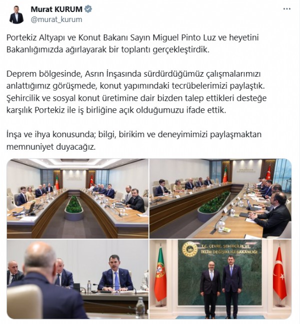 Portekizli Bakan deprem bölgesindeki çalışmalara hayran kaldı! 'Yaptıklarınız tek kelimeyle şahane'