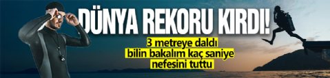 Dünya rekorunu kırarak 29 dakika nefesini tutmayı başardı! “20. dakikadan sonra…”