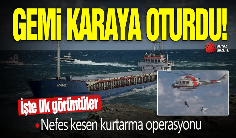 Kocaeli’de kargo gemisi karaya oturdu! Mürettebat için harekete geçildi