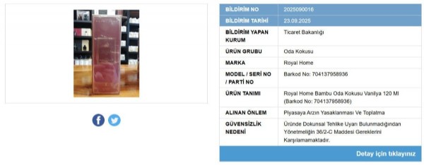 Bakanlık yasakladı: Bu oda kokuları raflardan kalkıyor