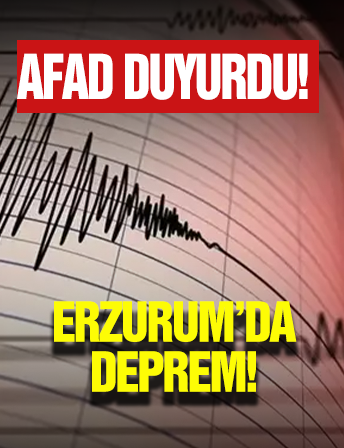 AFAD Duyurdu! Erzurum'da Deprem!