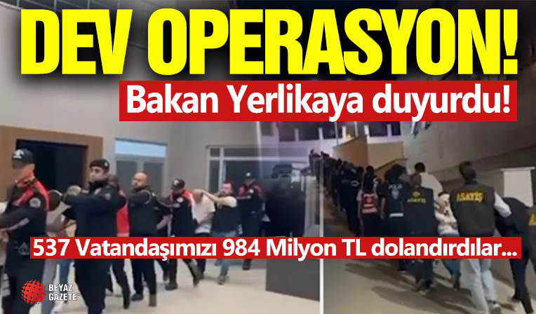 Tekirdağ Merkezli Tarihi Operasyon! Bakan Duyurdu!