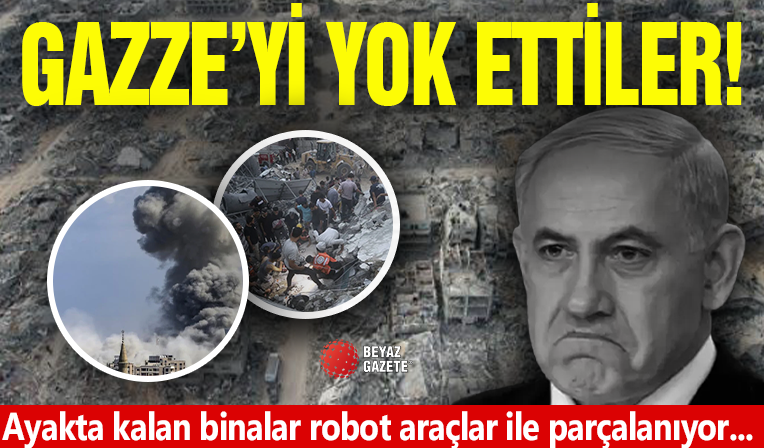 Gazze Yerle Bir Oldu! Robot Araç Kullanıyorlar...