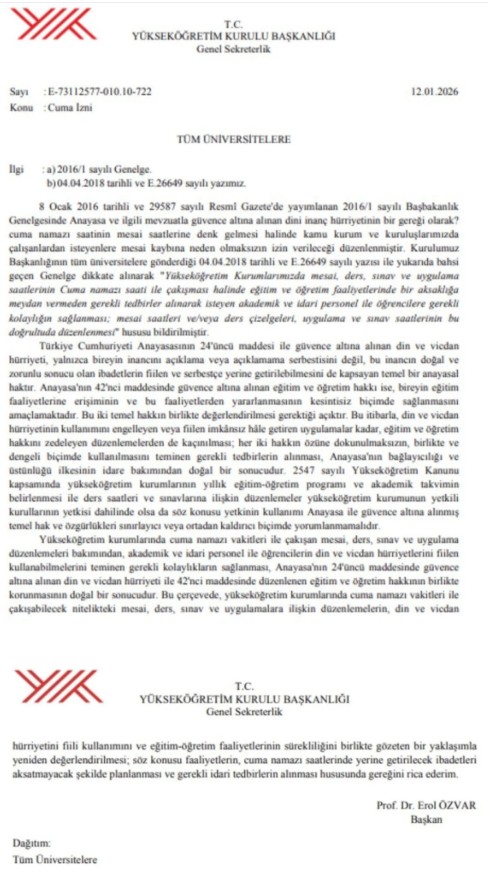 YÖK'ten Duyarlı Uyarı!