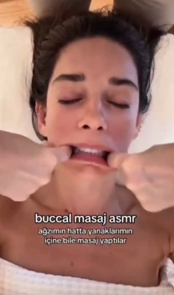 Ağız içi masajı yaptırdı