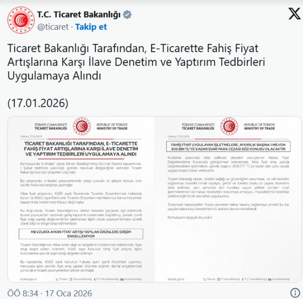 Fahiş Fiyatlara Bakanlık Engeli!