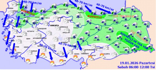 Meteoroloji Uyardı! Kar Yağışı...