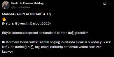 İstanbul depremi için korkutan çıkış! 'Marmara'nın altındaki ateş'