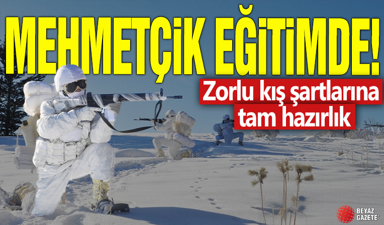 Zorlu kış şartlarına tam hazırlık! Mehmetçik eğitimde