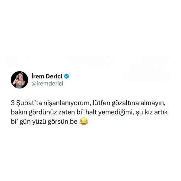 İrem Derici nişan tarihini duyurdu