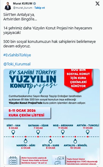 Bakan Kurum Açıkladı! ' 14 Şehir Daha...'
