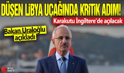 Düşen Libya uçağında kritik adım! Karakutu İngiltere’de açılacak