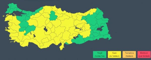 Meteoroloji Uyardı! Sarı Kodlu Uyarı...