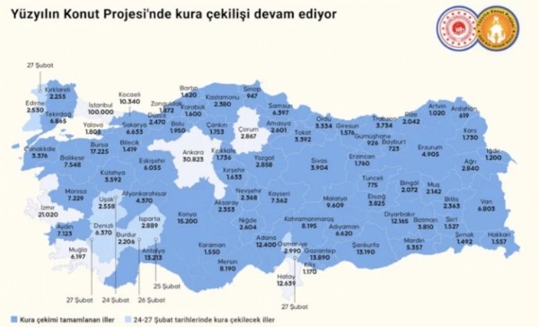 TOKİ'de Kura Heyecanı! Bugün Çekiliyor...