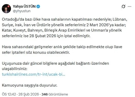 THY Duyurdu! Ortadoğu Seferlerine 'Savaş' Ayarı
