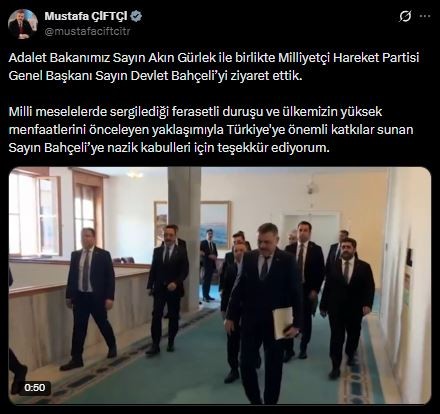 Bakan Çiftçi ve Bakan Gürlek, Bahçeli'yi ziyaret etti